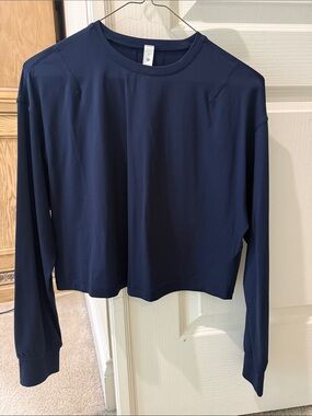 lululemon athletica Navy Crewneck Performance Top